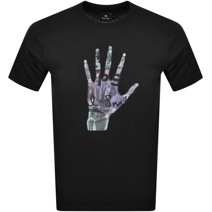 Alternative Image for ProductPS By Paul Smith Hand Print T Shirt Black1